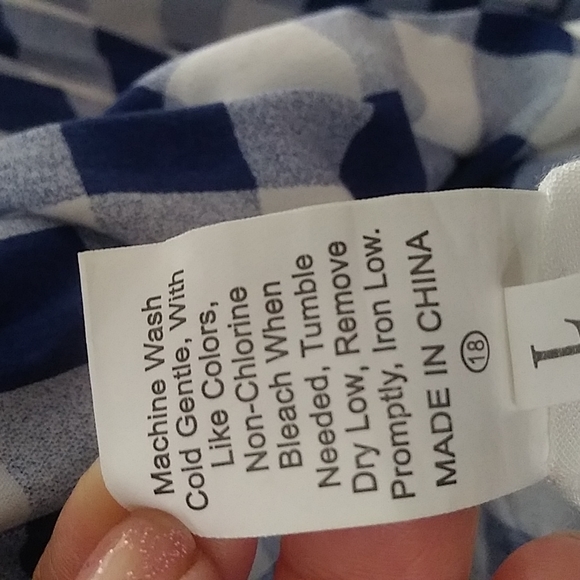 Gingham Sleeveless Summer Dress sz L - Picture 13 of 15